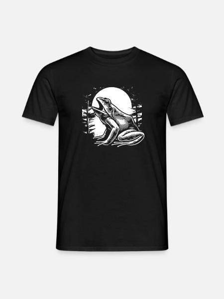 Frog Toad Moon Howling - Men's T-Shirt - black