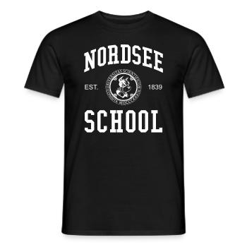 Nordsee School Universität Schule Uni University - Men's T-Shirt - black - Front - AI Model Male 178 light (178cm)