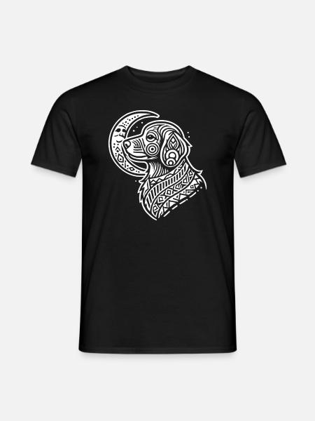 Golden Doodle Moon Phases - Männer T-Shirt - Schwarz