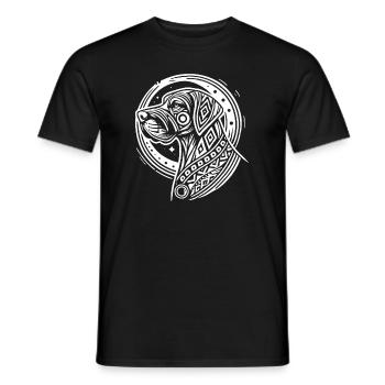 Deutsche Dogge Moon Phases - Männer T-Shirt - Schwarz - Vorne - AI Model Male 178 light (178cm)