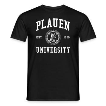 Université Plauen Universität Hochschule Uni - T-shirt homme - noir - Devant - AI Model Male 178 light (178cm)