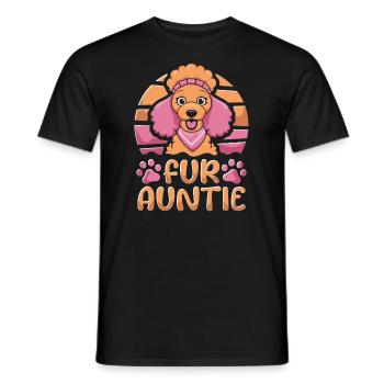 Caniche chien tante pour tante - T-shirt homme - noir - Devant - AI Model Male 178 light (178cm)
