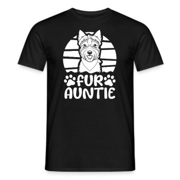 Wheaten Terrier Dog Auntie For Auntie - Men's T-Shirt - black - Front - AI Model Male 178 light (178cm)