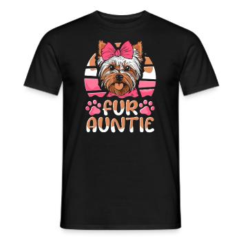 Yorkshire Terrier Chien Tante Pour Tante - T-shirt homme - noir - Devant - AI Model Male 178 light (178cm)