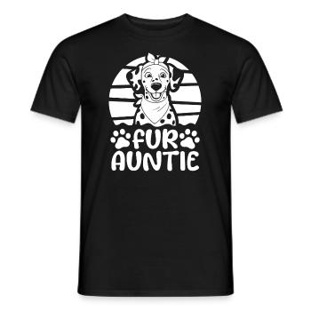 Dalmatian Dog Auntie For Auntie - Men's T-Shirt - black - Front - AI Model Male 178 light (178cm)