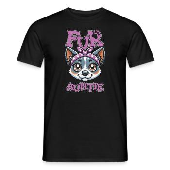 Australian Cattledog Dog Auntie For Auntie - Men's T-Shirt - black - Front - AI Model Male 178 light (178cm)