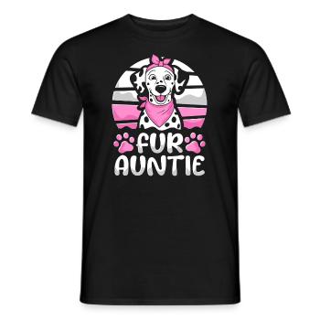 Dalmatian Dog Auntie For Auntie - Men's T-Shirt - black - Front - AI Model Male 178 light (178cm)