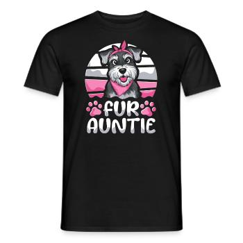 Schnauzer Dog Dog Auntie For Auntie - Men's T-Shirt - black - Front - AI Model Male 178 light (178cm)