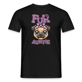Carlin Chien Chien Tante Pour Tante - T-shirt homme - noir - Devant - AI Model Male 178 light (178cm)