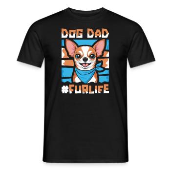 Chihuahua Vater Dog Dad Fur Life - Männer T-Shirt - Schwarz - Vorne - AI Model Male 178 light (178cm)