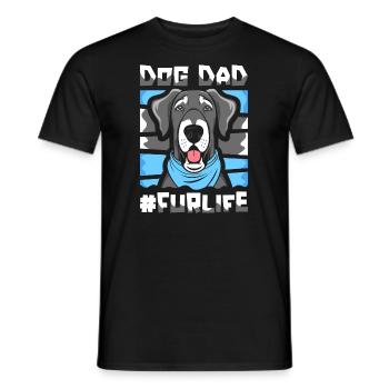 Great Dane Father Dog Dad For Life - Men's T-Shirt - black - Front - AI Model Male 178 light (178cm)