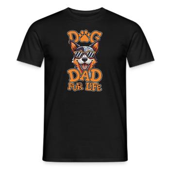 Chien de bétail australien Père Chien Papa Pour la vie - T-shirt homme - noir - Devant - AI Model Male 178 light (178cm)