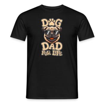 Mops Hund Vater Dog Dad Fur Life - Männer T-Shirt - Schwarz - Vorne - AI Model Male 178 light (178cm)