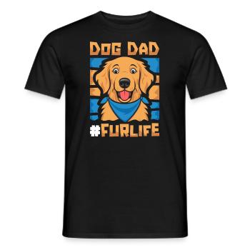 Golden Retriever Père Chien Papa Pour La Vie - T-shirt homme - noir - Devant - AI Model Male 178 light (178cm)