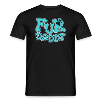 Hund Vierbeiner Hundepapa Fur Daddy - Männer T-Shirt - Schwarz - Vorne - AI Model Male 178 light (178cm)