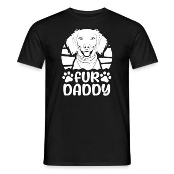 Brittany Spaniel Chien Papa Pour Papa - T-shirt homme - noir - Devant - AI Model Male 178 light (178cm)