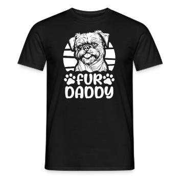 Brussels Griffon Hundepapa Fur Daddy - Männer T-Shirt - Schwarz - Vorne - AI Model Male 178 light (178cm)