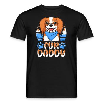 King Charles Cavalier Father Dog Dad For Daddy - Men's T-Shirt - black - Front - AI Model Male 178 light (178cm)