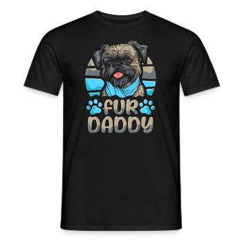 Bruxelles Grifone Padre Cane Papà Per Papà - T-shirt uomo - nero - Fronte - AI Model Male 178 light (178cm)