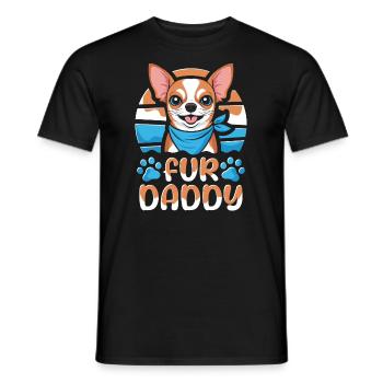 Chihuahua Vater Hundepapa Fur Daddy - Männer T-Shirt - Schwarz - Vorne - AI Model Male 178 light (178cm)