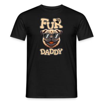 Pug Dog Father Dog Dad For Daddy - Men's T-Shirt - black - Front - AI Model Male 178 light (178cm)