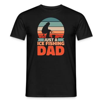 Eisfischen Eisangeln Vater - Männer T-Shirt - Schwarz - Vorne - AI Model Male 178 light (178cm)