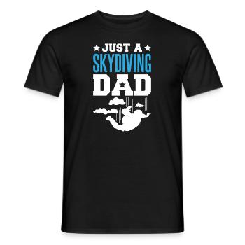 Père parachutiste parachutiste - T-shirt homme - noir - Devant - AI Model Male 178 light (178cm)