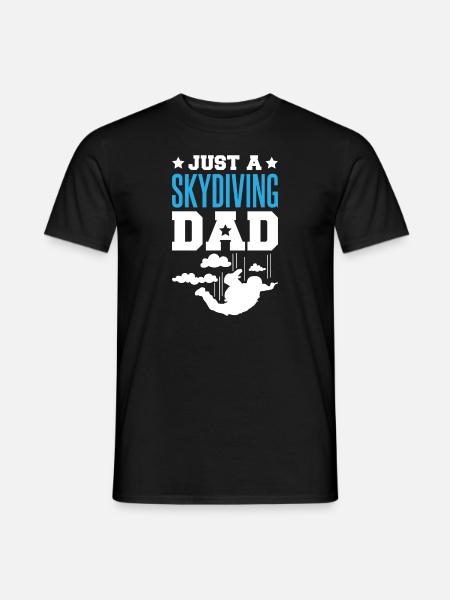 Parachutist Skydiving Father - Men's T-Shirt - black