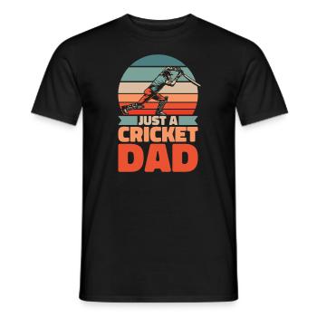 Cricket Father Just A Cricket Dad - Men's T-Shirt - black - Front - AI Model Male 178 light (178cm)