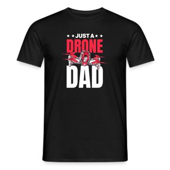 Drone Quadcopter Father Just A Drone Dad - Men's T-Shirt - black - Front - AI Model Male 178 light (178cm)