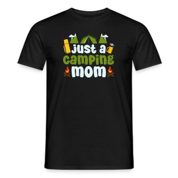 Tent Camping Camping Just A Camping Mom - Men's T-Shirt - black - Front - AI Model Male 178 light (178cm)
