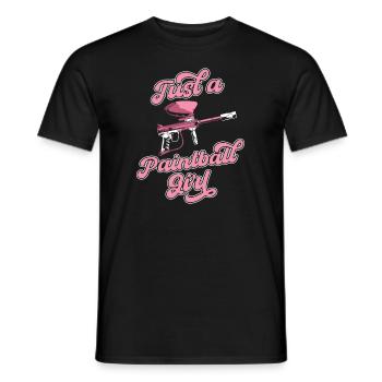 Paintball Juste une fille de paintball - T-shirt homme - noir - Devant - AI Model Male 178 light (178cm)