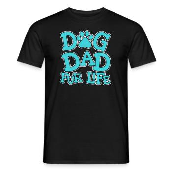 Dog Four-legged Dog Dad for Life - Men's T-Shirt - black - Front - AI Model Male 178 light (178cm)