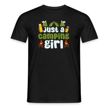 Tent Camping Camping Just A Camping Girl - Men's T-Shirt - black - Front - AI Model Male 178 light (178cm)