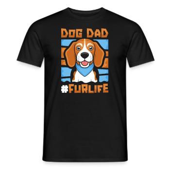 Beagle Vater Dog Dad Fur Life - Männer T-Shirt - Schwarz - Vorne - AI Model Male 178 light (178cm)