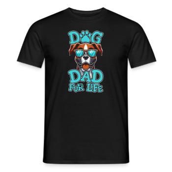 Chien Boxer Allemand Boxer Chien Papa Pour La Vie - T-shirt homme - noir - Devant - AI Model Male 178 light (178cm)