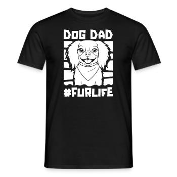 King Charles Cavalier Dog Dad Fur Life - Men's T-Shirt - black - Front - AI Model Male 178 light (178cm)