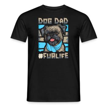 Bruxelles Grifone Padre Cane Papà Per La Vita - T-shirt uomo - nero - Fronte - AI Model Male 178 light (178cm)