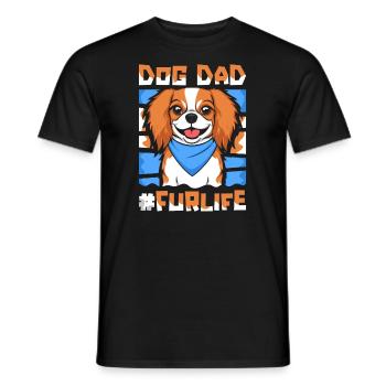 King Charles Cavalier Father Dog Dad For Life - Men's T-Shirt - black - Front - AI Model Male 178 light (178cm)