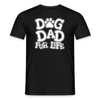 Dog Four-legged Dog Dad for Life - Men's T-Shirt - black - Front - AI Model Male 178 light (178cm)