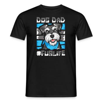 Schnauzer Dad Dog Dad For Life - Men's T-Shirt - black - Front - AI Model Male 178 light (178cm)