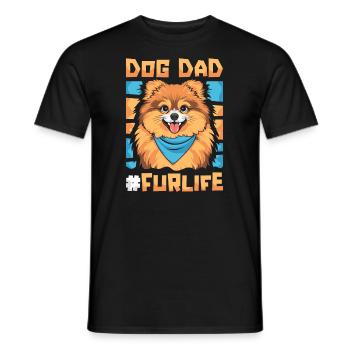 Pomeranian Vater Dog Dad Fur Life - Männer T-Shirt - Schwarz - Vorne - AI Model Male 178 light (178cm)