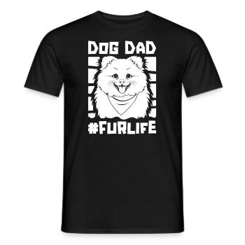 Pomeranian Dog Dad Fur Life - Männer T-Shirt - Schwarz - Vorne - AI Model Male 178 light (178cm)