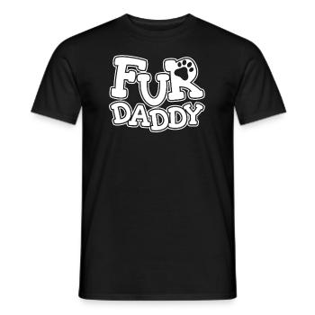 Hund Vierbeiner Hundepapa Fur Daddy - Männer T-Shirt - Schwarz - Vorne - AI Model Male 178 light (178cm)