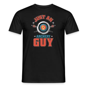 Tir à l’arc Tir à l’arc Archer - T-shirt homme - noir - Devant - AI Model Male 178 light (178cm)