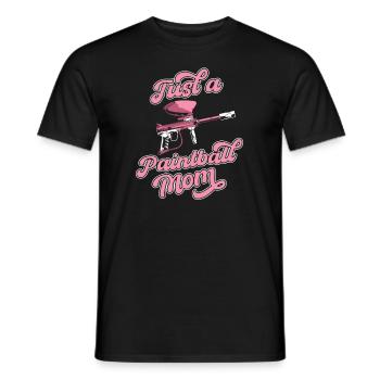 Paintball Just A Paintball Mom - Männer T-Shirt - Schwarz - Vorne - AI Model Male 178 light (178cm)