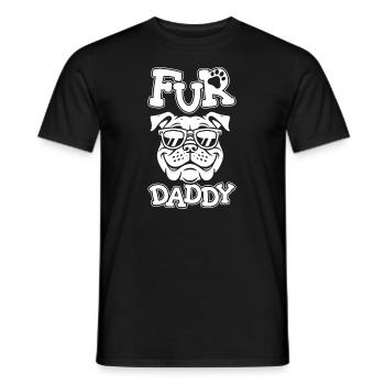 Bouledogue chien papa pour papa - T-shirt homme - noir - Devant - AI Model Male 178 light (178cm)