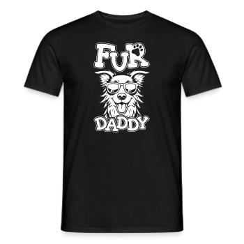 Border Collie Dog Dad For Daddy - Men's T-Shirt - black - Front - AI Model Male 178 light (178cm)