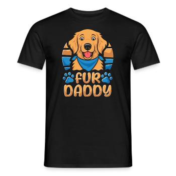 Golden Retriever Père Chien Papa Pour Papa - T-shirt homme - noir - Devant - AI Model Male 178 light (178cm)