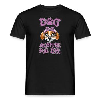 Beagle Dog Aunt Fur Life - Männer T-Shirt - Schwarz - Vorne - AI Model Male 178 light (178cm)